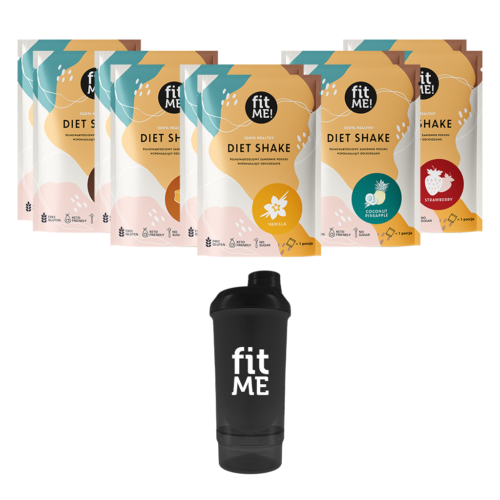 Set mit 10 Beuteln des abnehmenden Cocktails + FitMe Shaker.