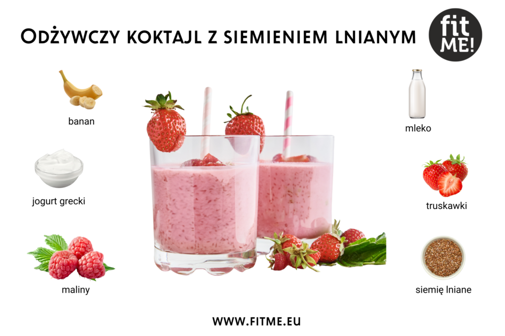 Odkryj niezwykłe połączenie smaków i korzyści zdrowotnych w naszym odżywczym koktajlu z siemieniem lnianym. To wyjątkowe połączenie świeżego banana, soczystych truskawek i malin, nadaje napojowi intensywny smak, który z pewnością zadowoli Twoje kubki smakowe. Dodatkowo, jedna łyżka siemienia lnianego dostarcza cennych składników odżywczych, w tym błonnika i kwasów tłuszczowych omega-3, wspierając zdrowe trawienie i funkcjonowanie serca. Jogurt grecki nadaje koktajlowi kremową konsystencję, a mleko lub napój roślinny dosładza całość, tworząc idealne połączenie smaku, konsystencji i wartości odżywczych.