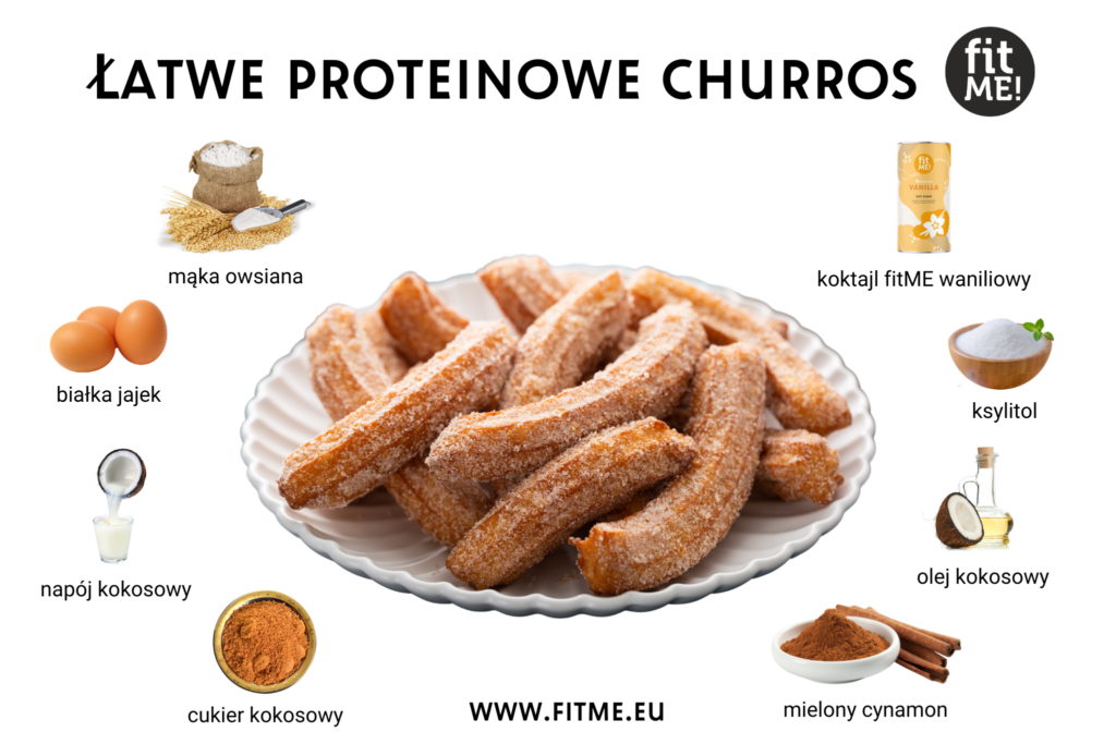 Łatwe proteinowe churros to kusząca propozycja dla wszystkich miłośników słodkości, którzy dbają o zdrowy styl życia. <yoastmark class=