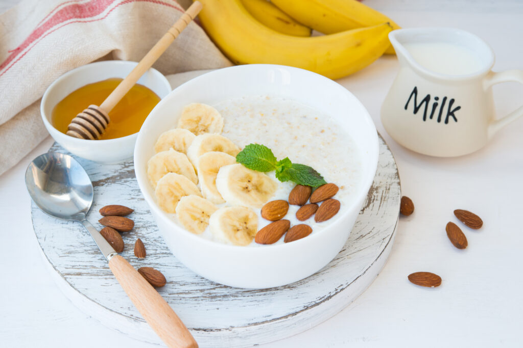 Bananowa owsianka proteinowa