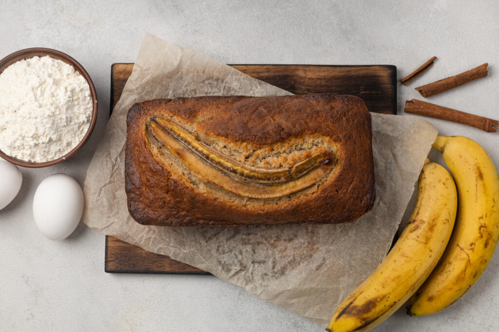 Proteinowy chlebek bananowy