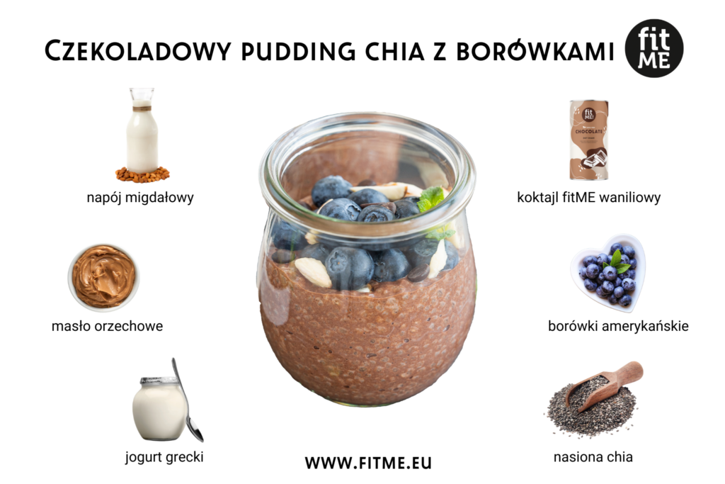 Czekoladowy pudding chia z borówkami to rozkosz dla podniebienia i jednocześnie doskonały sposób na wzbogacenie diety o wartościowe składniki odżywcze. Borówki, znane ze swojego intensywnego koloru i słodkiego smaku, są nie tylko pyszne, ale również bogate w antyoksydanty, witaminy C i K oraz błonnik, co sprawia, że są doskonałym dodatkiem do każdego deseru. Połączenie tych soczystych owoców z kremowym puddingiem chia, wzbogaconym o intensywny smak czekolady, daje wyjątkowy efekt smakowy, który zadowoli nawet najbardziej wymagające podniebienia.