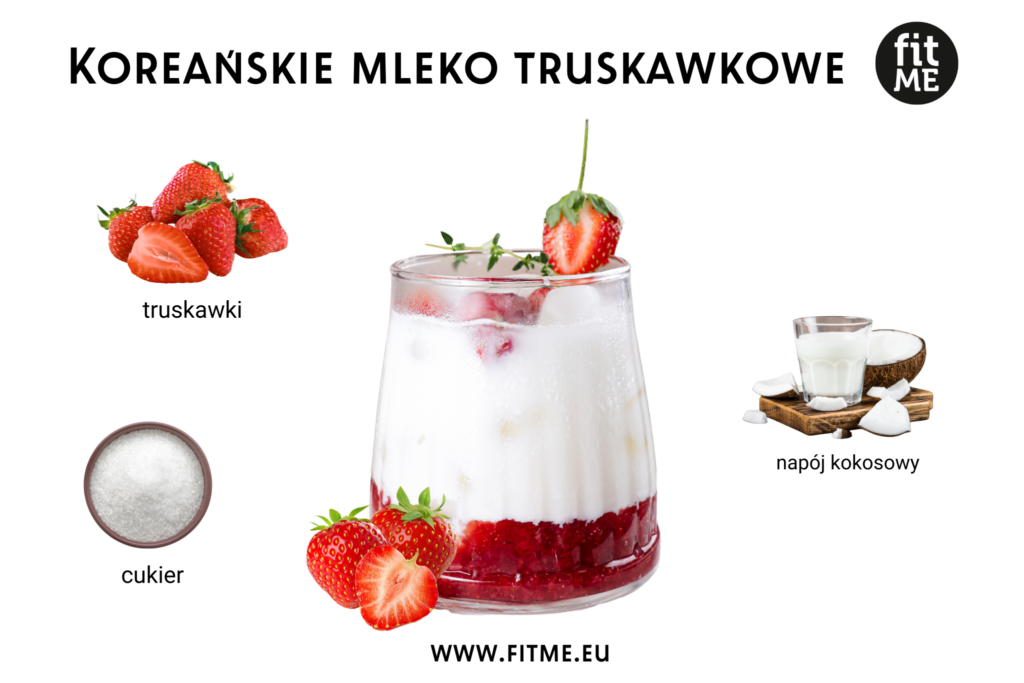 Koreańskie mleko truskawkowe, znane również jako "ichigo milk" (이치고 밀크) w Korei, to napój, który łączy w sobie intensywny smak świeżych truskawek, delikatną słodycz cukru oraz kremową konsystencję mleka lub napoju roślinnego. Ten wyjątkowy napój stał się symbolem letniej przyjemności i odświeżenia, zyskując popularność zarówno w Korei, jak i poza jej granicami. Jego popularność wynika z unikalnego połączenia smaków, które przenoszą konsumentów w świat soczystych truskawek i kremowej konsystencji, tworząc niepowtarzalne doznania smakowe.