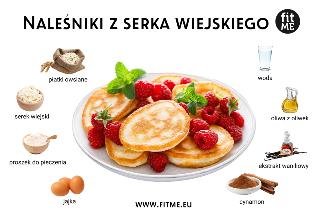 Naleśniki z serka wiejskiego to nie tylko smaczna, ale także niezwykle zdrowa propozycja na śniadanie. Serek wiejski jest doskonałym źródłem wysokiej jakości białka, które jest kluczowe dla budowy i regeneracji mięśni. Zawiera również wapń, niezbędny dla zdrowia kości i zębów. Dzięki temu, naleśniki z serka wiejskiego wspierają utrzymanie mocnego układu kostnego i zdrowych mięśni. Ponadto, serek wiejski jest niskokaloryczny, co czyni te naleśniki idealnym wyborem dla osób dbających o linię. Dodatek takich składników jak jajka, bogate w witaminy A, D, E oraz B12, oraz oliwa z oliwek, która dostarcza zdrowych tłuszczów jednonienasyconych, czyni te naleśniki kompleksowym, zdrowym posiłkiem.