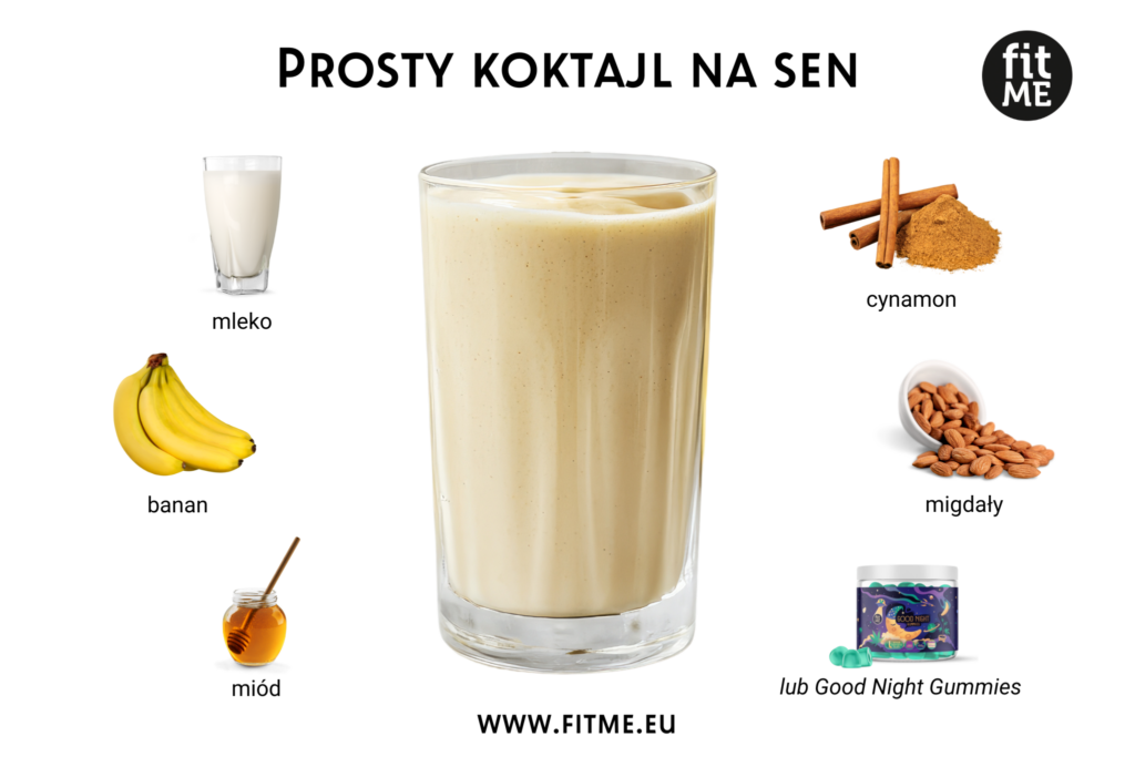 Koktajl na sen to naturalny sposób na poprawę jakości nocnego odpoczynku, dzięki składnikom, które wspierają organizm w procesie relaksacji. Wiele osób boryka się z problemami z zasypianiem z powodu stresu, napięcia mięśniowego lub nieregularnego rytmu dnia. Włączenie do diety napoju przygotowanego z mleka, banana, miodu, cynamonu i migdałów może pomóc w wyciszeniu organizmu przed snem. Składniki te wspomagają produkcję melatoniny i serotoniny, czyli hormonów odpowiedzialnych za regulację cyklu snu i dobrego samopoczucia.
