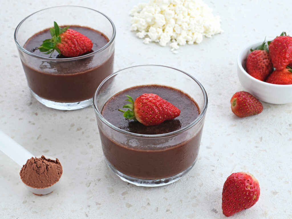 Czekoladowy pudding z serka wiejskiego 39g białka
