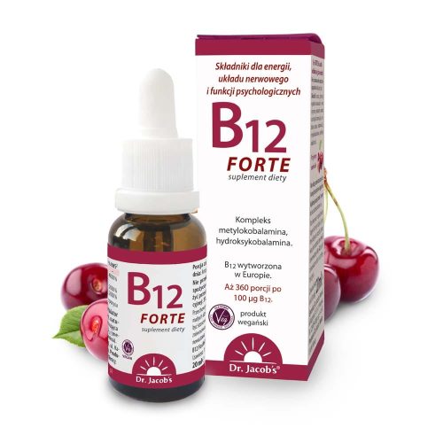 Najważniejsze zalety produktu ✔️ Aż 360 porcji w opakowaniu ✔️ 100 mcg witaminy B12 w jednej kropli ✔️ Kompleks metylokobalaminy i hydroksykobalaminy ✔️ Forma kropli podjęzykowych ✔️ Produkt wegański ✔️ Bez glutenu, laktozy, soi i cukru ✔️ Witamina B12 produkowana w Europie ✔️ Wygodne dawkowanie – tylko 1 kropla dziennie
