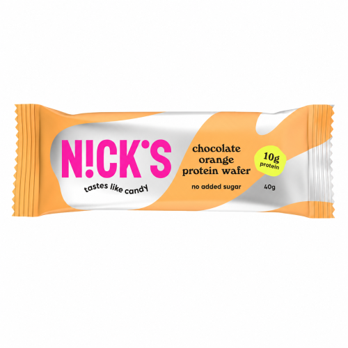 NICK'S Protein Wafer Orange 40g – Proteinowy  Bez Cukru 25% Białka KETO