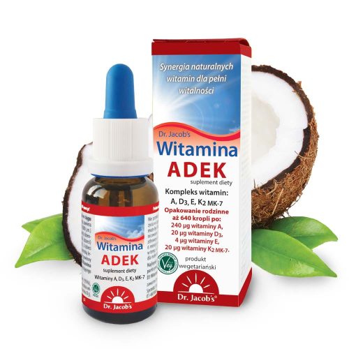 ADEK kompleks witamina K2 MK-7 D3 E A Dr. JACOBS krople