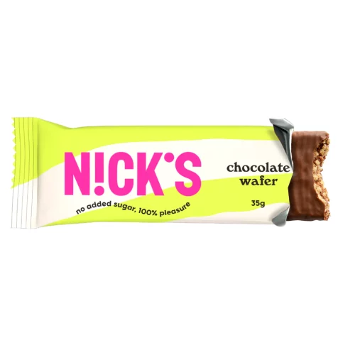 Nick's Chocolate Wafer 35g – Czekoladowy Wafelek Bez Cukru i Bez Glutenu